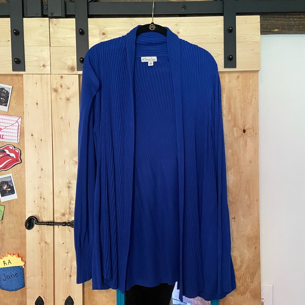 Blue cardigan